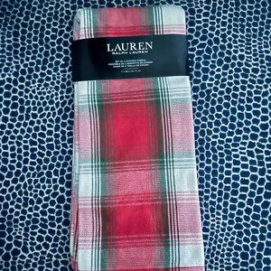 Lauren Ralph Lauren Pair of 2 Kitchen Towels | Christmas Holiday Red and Green P